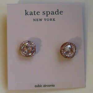 Kate Spade That Sparkle Pavé Round Large Studs. New!